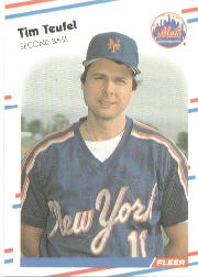 1988 Fleer Baseball Cards      152     Tim Teufel